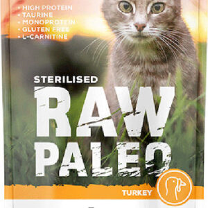 VetExpert Raw Paleo Sterilised Υγρή Τροφή για Ενήλικες Γάτες σε Φακελάκι με Γαλοπούλα χωρίς Γλουτένη 100gr