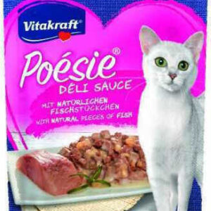 Vitakraft Poesie Deli Sauce Υγρή Τροφή για Ενήλικες Γάτες σε Φακελάκι με Μπακαλιάρο χωρίς Σιτηρά & Γλουτένη 85gr