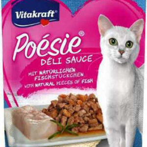Vitakraft Poesie Deli Sauce Υγρή Τροφή για Ενήλικες Γάτες σε Φακελάκι με Μπακαλιάρο χωρίς Σιτηρά & Γλουτένη 85gr