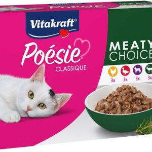 Vitakraft Υγρή Τροφή για Ενήλικες Γάτες σε Κονσέρβα με Πουλερικά χωρίς Γλουτένη 12x85gr