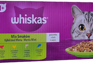 Whiskas Mix Favourites in Jelly Υγρή Τροφή για Ενήλικες Γάτες σε Φακελάκι 40x85gr