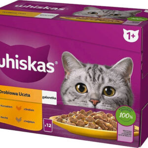 Whiskas Sachet Poultry Υγρή Τροφή για Ενήλικες Γάτες σε Φακελάκι με Γαλοπούλα, Κοτόπουλο και Πάπια 12x85gr 318536