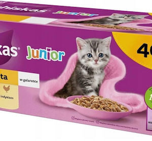 Whiskas Υγρή Τροφή για Ανήλικες Γάτες σε Κονσέρβα με Πουλερικά 40x85gr 183841