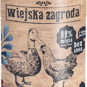Wiejska Zagroda Υγρή Τροφή για Ενήλικες Γάτες σε Κονσέρβα με Κοτόπουλο και Πάπια χωρίς Γλουτένη 400gr