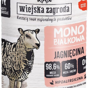 Wiejska Zagroda Υγρή Τροφή για Γάτες σε Κονσέρβα με Αρνί χωρίς Σιτηρά 400gr