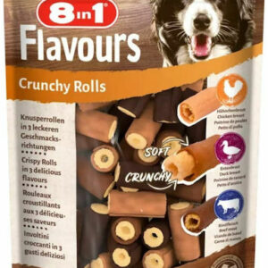8in1 Flavours Crunchy Rolls Λιχουδιές Σκύλου με Κοτόπουλο και Μοσχάρι 85gr