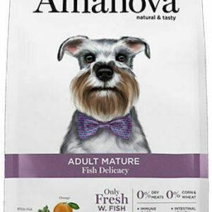 Amanova Adult Mature 2kg Ξηρά Τροφή χωρίς Σιτηρά & Γλουτένη για Ηλικιωμένους Σκύλους με Ψάρια
