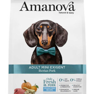 Amanova Adult Mini Exigent 2kg Ξηρά Τροφή χωρίς Σιτηρά & Γλουτένη για Ενήλικους Σκύλους Μικρόσωμων Φυλών με Χοιρινό