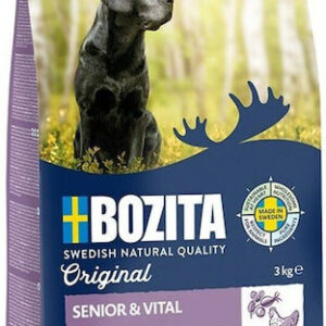 Bozita Original 3kg Ξηρά Τροφή χωρίς Γλουτένη για Ηλικιωμένους Σκύλους με Κοτόπουλο και Ψάρια