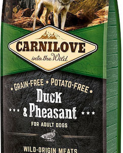 Carnilove Duck & Pheasant Adult 12kg Ξηρά Τροφή χωρίς Σιτηρά για Ενήλικους Σκύλους με Πάπια και Πουλερικά