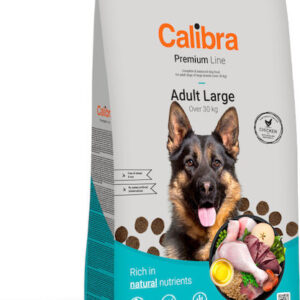 Calibra Premium Adult Large 12kg Ξηρά Τροφή χωρίς Σιτηρά & Γλουτένη για Ενήλικους Σκύλους Μεγαλόσωμων Φυλών με Κοτόπουλο, Καλαμπόκι, Πουλερικά, Μήλο, Συκώτι και Σολομό