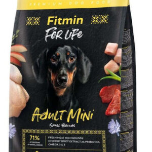 Fitmin Life 2.5kg Ξηρά Τροφή χωρίς Γλουτένη για Ενήλικους Σκύλους Μικρόσωμων Φυλών με Κρέας, Πουλερικά και Σολομό