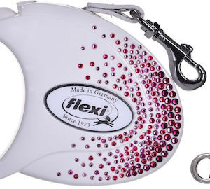 Flexi Λουρί/Οδηγός Σκύλου Ιμάντας Glam Splash σε Ροζ χρώμα 5m 287254