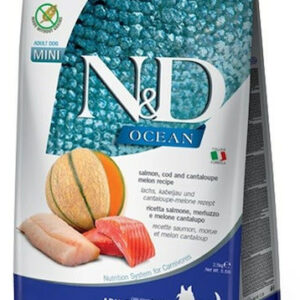 Farmina N&D Ocean Adult Mini 2.5kg Ξηρά Τροφή χωρίς Σιτηρά & Γλουτένη για Ενήλικους Σκύλους Μικρόσωμων Φυλών με Κολοκύθα και Ψάρια