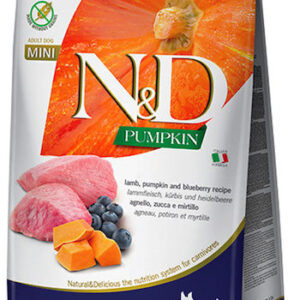 Farmina N&D Pumpkin Adult Mini 0.8kg Ξηρά Τροφή χωρίς Σιτηρά & Γλουτένη για Ενήλικους Σκύλους Μικρόσωμων Φυλών με Αρνί και Κολοκύθα