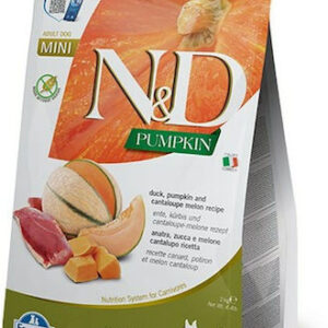 Farmina N&D Pumpkin Adult Mini 2kg Ξηρά Τροφή χωρίς Σιτηρά & Γλουτένη για Ενήλικους Σκύλους Μικρόσωμων Φυλών με Κολοκύθα και Πάπια