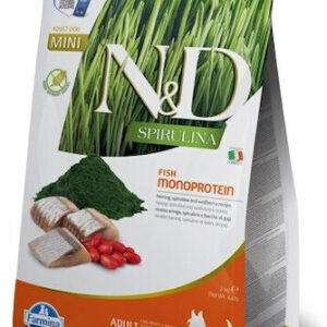 Farmina N&D Spirulina 2kg Ξηρά Τροφή χωρίς Σιτηρά & Γλουτένη για Ενήλικους Σκύλους Μικρόσωμων Φυλών με Ρέγγα