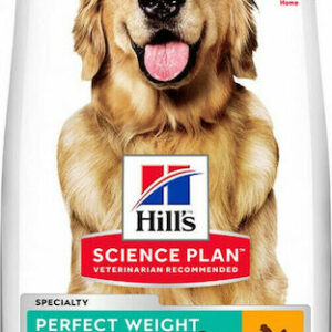 Hill's Science Plan Perfect Weight Adult Large 12kg Ξηρά Τροφή Διαίτης, χωρίς Γλουτένη για Ενήλικους Σκύλους Μεγαλόσωμων Φυλών με Κοτόπουλο
