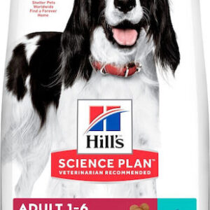 Hill's Science Plan 12kg Ξηρά Τροφή για Ενήλικους Σκύλους Μεσαίων Φυλών με Τόνο και Ρύζι