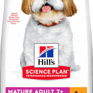 Hill's Science Plan Mature Adult 7+ Small & Mini 1.5kg Ξηρά Τροφή χωρίς Γλουτένη για Ενήλικους Σκύλους Μικρόσωμων Φυλών με Κοτόπουλο και Ρύζι