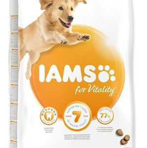 Iams 12kg Ξηρά Τροφή χωρίς Γλουτένη για Ενήλικους Σκύλους Μεγαλόσωμων Φυλών με Κοτόπουλο και Κρέας