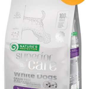 Nature's Protection White Dogs Salmon Junior All Breeds 10kg Ξηρά Τροφή χωρίς Σιτηρά & Γλουτένη για Κουτάβια με Σολομό