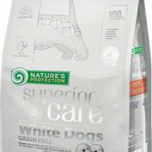 Nature's Protection Superior Care White Dogs Adult Small & Mini 1.5kg Ξηρά Τροφή χωρίς Σιτηρά & Γλουτένη για Ενήλικους Σκύλους Μικρόσωμων Φυλών με Σολομό
