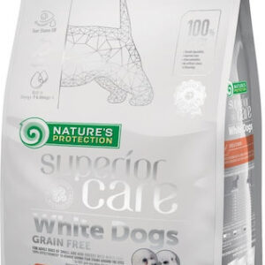 Nature's Protection Superior Care White Dogs Adult Small & Mini 10kg Ξηρά Τροφή χωρίς Σιτηρά & Γλουτένη για Ενήλικους Σκύλους Μικρόσωμων Φυλών με Σολομό