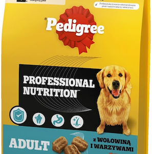 Pedigree Adult Professional Nutrition 12 Kg Βόειο Κρέας Λαχανικά Πλήρης Ξηρά Τροφή Ενή