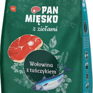 Pan Miesko 9kg Ξηρά Τροφή για Ενήλικους Σκύλους με Κρέας, Βοδινό, Τόνο, Ρύζι, Πουλερικά, Κοτόπουλο, Συκώτι και Σολομό