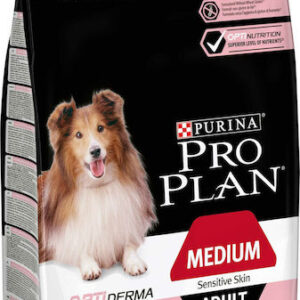 Purina Pro Plan OptiDerma Medium Adult 3kg Ξηρά Τροφή για Ενήλικους Σκύλους Μεσαίων Φυλών με Σολομό και Ρύζι