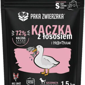 Paka Zwierzaka 1.5kg Ξηρά Τροφή χωρίς Σιτηρά & Γλουτένη για Κουτάβια Μικρόσωμων & Μεσαίων Φυλών με Πάπια και Σολομό