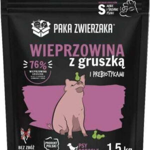 Paka Zwierzaka 1.5kg Ξηρά Τροφή χωρίς Σιτηρά & Γλουτένη για Ενήλικους Σκύλους Μικρόσωμων & Μεσαίων Φυλών με Χοιρινό