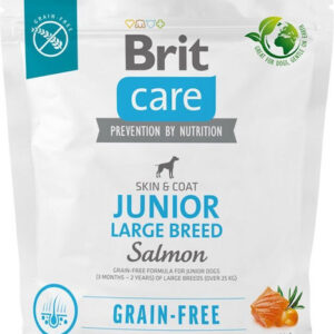 Brit Care Grain Free Junior Large Breed 1kg Ξηρά Τροφή χωρίς Σιτηρά & Γλουτένη για Κουτάβια Μεγαλόσωμων Φυλών με Πατάτες και Σολομό