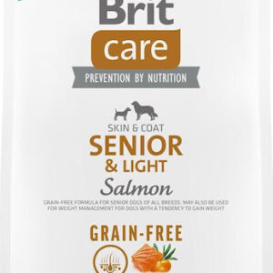 Brit Care Skin & Coat Senior & Light 3kg Ξηρά Τροφή Διαίτης, χωρίς Σιτηρά & Γλουτένη για Ηλικιωμένους Σκύλους με Πατάτες και Σολομό