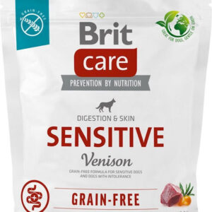 Brit Care Sensitive 1kg Ξηρά Τροφή χωρίς Σιτηρά & Γλουτένη για Ενήλικους Σκύλους με Ελάφι