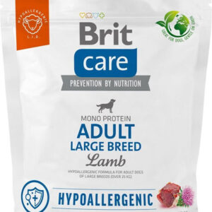 Brit Care Adult Large Breed Hypoallergenic 1kg Ξηρά Τροφή χωρίς Γλουτένη για Ενήλικους Σκύλους Μεγαλόσωμων Φυλών με Αρνί