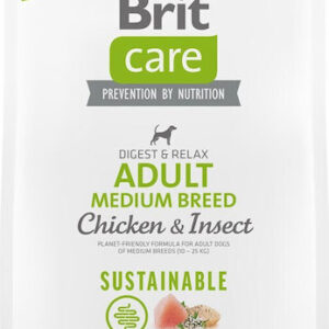 Brit Sustainable Adult Medium 3kg Ξηρά Τροφή χωρίς Γλουτένη για Ενήλικους Σκύλους Μεσαίων Φυλών με Κοτόπουλο