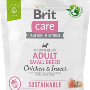 Brit Care Adult Small Sustainable 1kg Ξηρά Τροφή χωρίς Γλουτένη για Ενήλικους Σκύλους Μικρόσωμων Φυλών με Κοτόπουλο