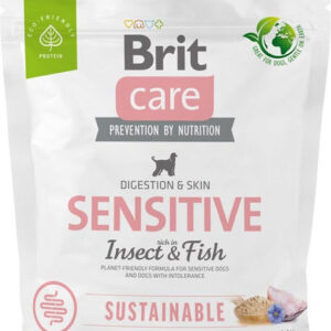 Brit Care Digestion & Skin Sensitive 1kg Ξηρά Τροφή χωρίς Σιτηρά & Γλουτένη για Ενήλικους Σκύλους με Ψάρια