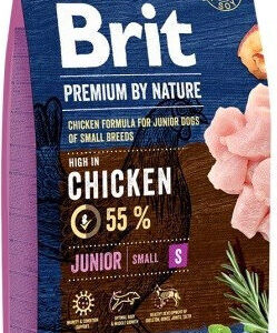 Brit Premium By Nature Junior Small 1kg Ξηρά Τροφή χωρίς Γλουτένη για Κουτάβια Μικρόσωμων Φυλών με Κοτόπουλο