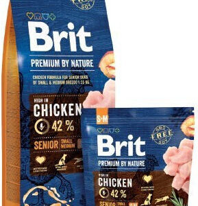 Brit Premium By Nature Senior Small/Medium 8kg Ξηρά Τροφή χωρίς Γλουτένη για Ηλικιωμένους Σκύλους Μικρόσωμων & Μεσαίων Φυλών με Καλαμπόκι και Κοτόπουλο