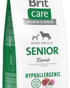 Brit Hypoallergenic Senior 12kg Ξηρά Τροφή χωρίς Γλουτένη για Ηλικιωμένους Σκύλους με Ρύζι και Αρνί