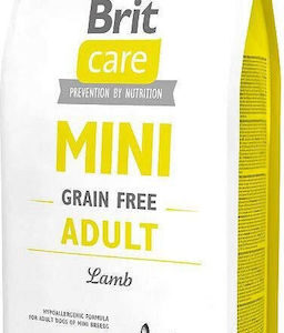 Brit Care Mini Grain Free 7kg Ξηρά Τροφή χωρίς Σιτηρά & Γλουτένη για Ενήλικους Σκύλους Μικρόσωμων Φυλών με Αρνί