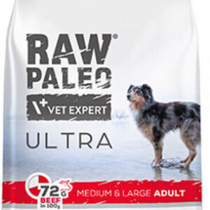 Raw Paleo Vet Expert Ultra 10kg Ξηρά Τροφή χωρίς Σιτηρά & Γλουτένη για Ενήλικους Σκύλους Μεσαίων & Μεγαλόσωμων Φυλών με Βοδινό