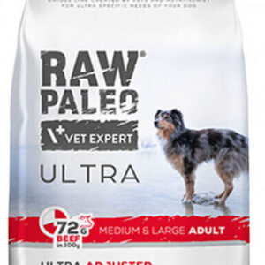 Raw Paleo 2kg Ξηρά Τροφή χωρίς Σιτηρά & Γλουτένη για Ενήλικους Σκύλους Μεσαίων & Μεγαλόσωμων Φυλών με Βοδινό