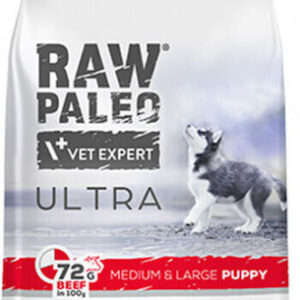 Raw Paleo 10kg Ξηρά Τροφή χωρίς Σιτηρά & Γλουτένη για Κουτάβια Μεσαίων & Μεγαλόσωμων Φυλών με Βοδινό