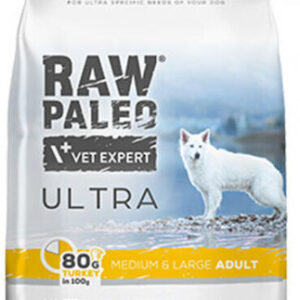 Raw Paleo 2kg Ξηρά Τροφή χωρίς Σιτηρά & Γλουτένη για Ενήλικους Σκύλους Μεσαίων & Μεγαλόσωμων Φυλών με Γαλοπούλα