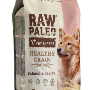 Raw Paleo Raw Paleo Healthy Grain 10kg Ξηρά Τροφή χωρίς Γλουτένη για Ενήλικους Σκύλους με Σολομό και Κρέας