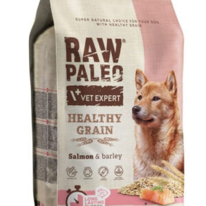 Raw Paleo Raw Paleo Healthy Grain 2kg Ξηρά Τροφή χωρίς Γλουτένη για Ενήλικους Σκύλους με Σολομό και Κρέας